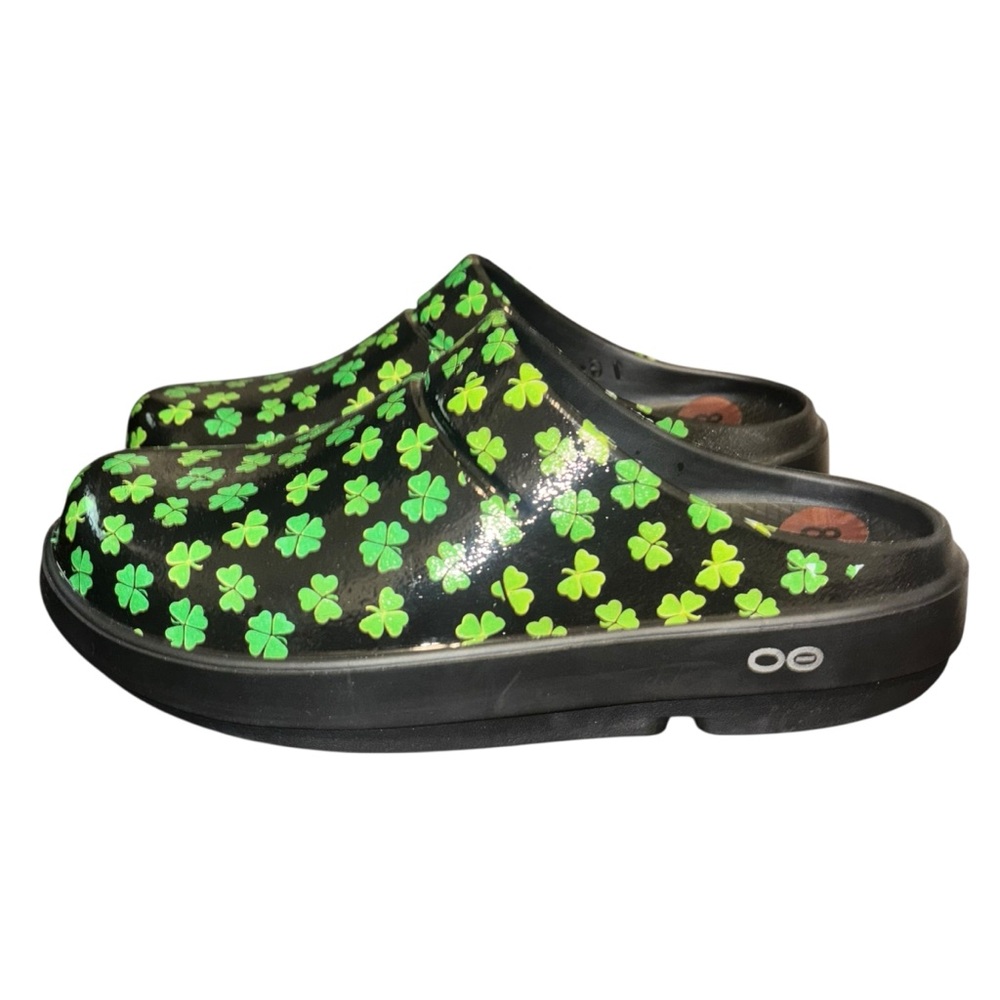 OOFOS Oocloog Recovery Clog Sandal Limited Women’s Size 8 Shamrock Sport